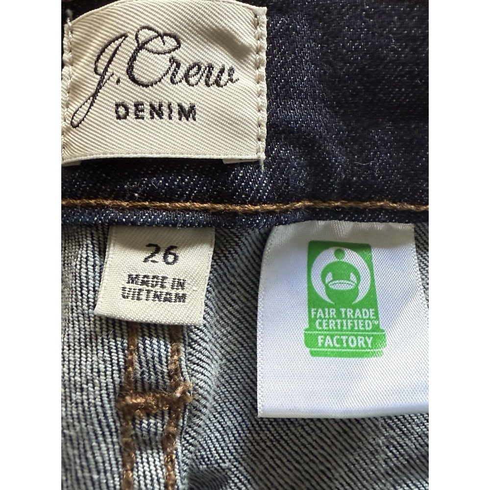 J.Crew Denim Women's Sz 26 Blue Billie Demi Boot Cut Crop Button Fly Jeans - Picture 5 of 7